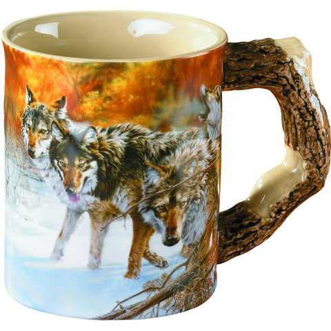 Wild Wings Sculpted Mug Body Language Wolves