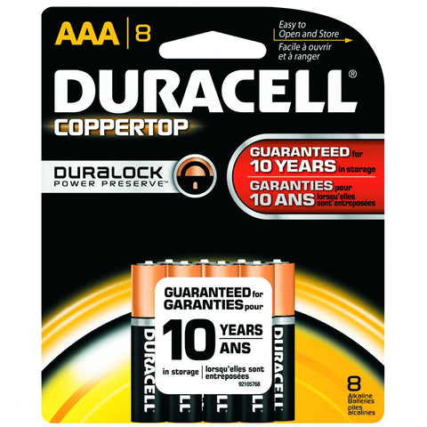 Duracell Coppertop Batteries Aaa 8 Pk.