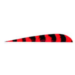 Trueflight Parabolic Feathers Barred Red 4 In. Lw 100 Pk.