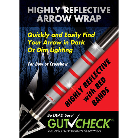 Gut Check Highly Reflective Arrow Wraps Red 6 Pk.